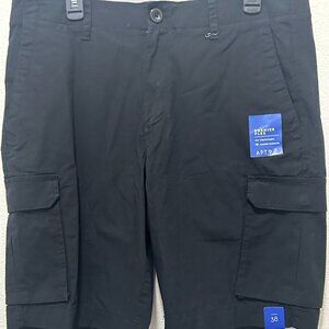 Apt 9 men's black cargo shorts, premier flex, NWT size 38